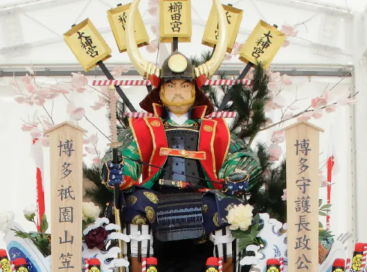 ハクハクに展示されている舁き山笠は通年見ることができる